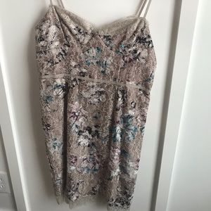 Floral lace cocktail dress